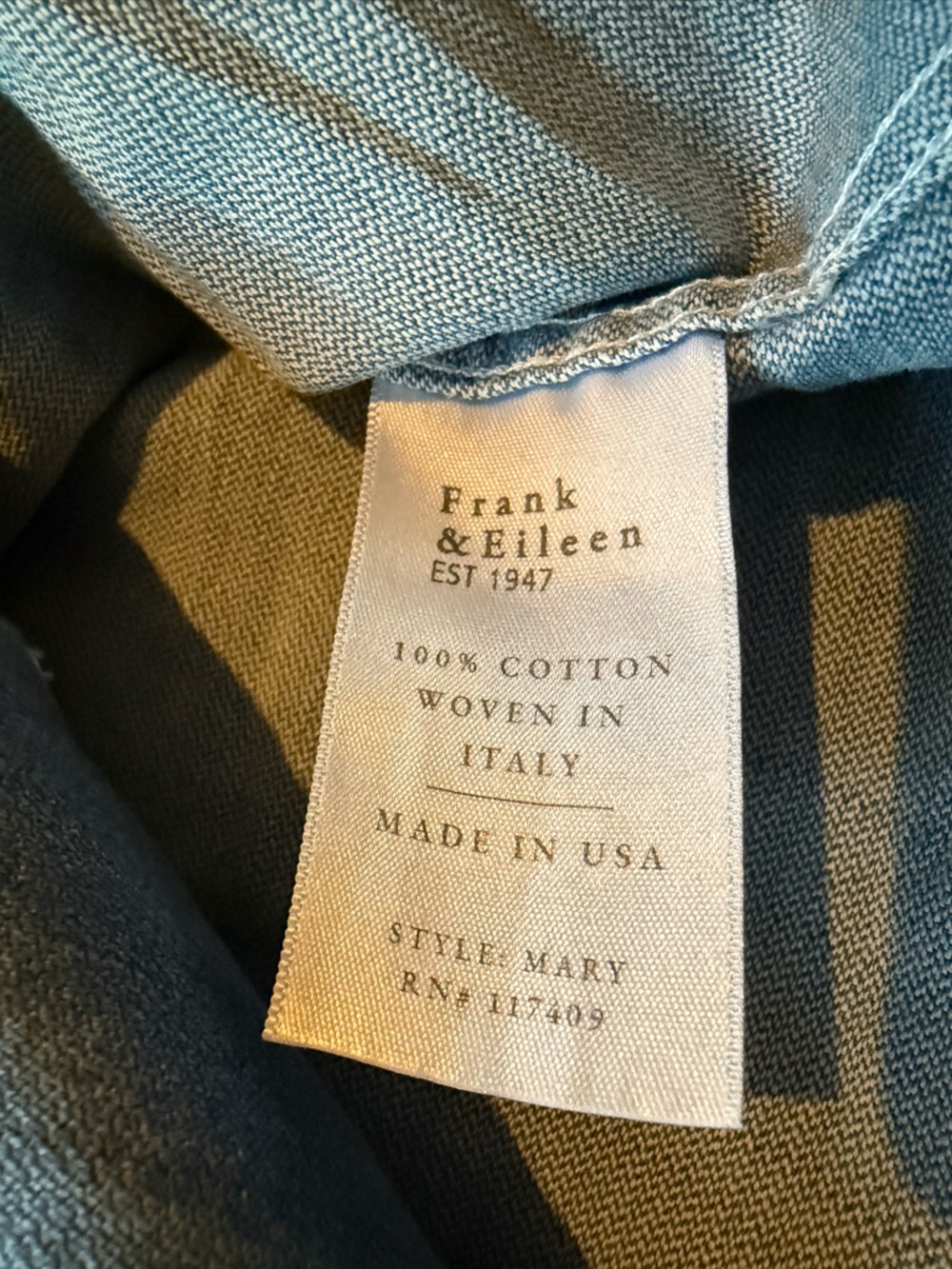 Frank & Eileen Light Blue Denim-Style Button-Down Shirt - Picture 10 of 16